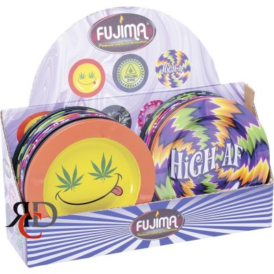 ASSORTED 5.4in TIN ASHTRAY - 24CT/ DISPLAY